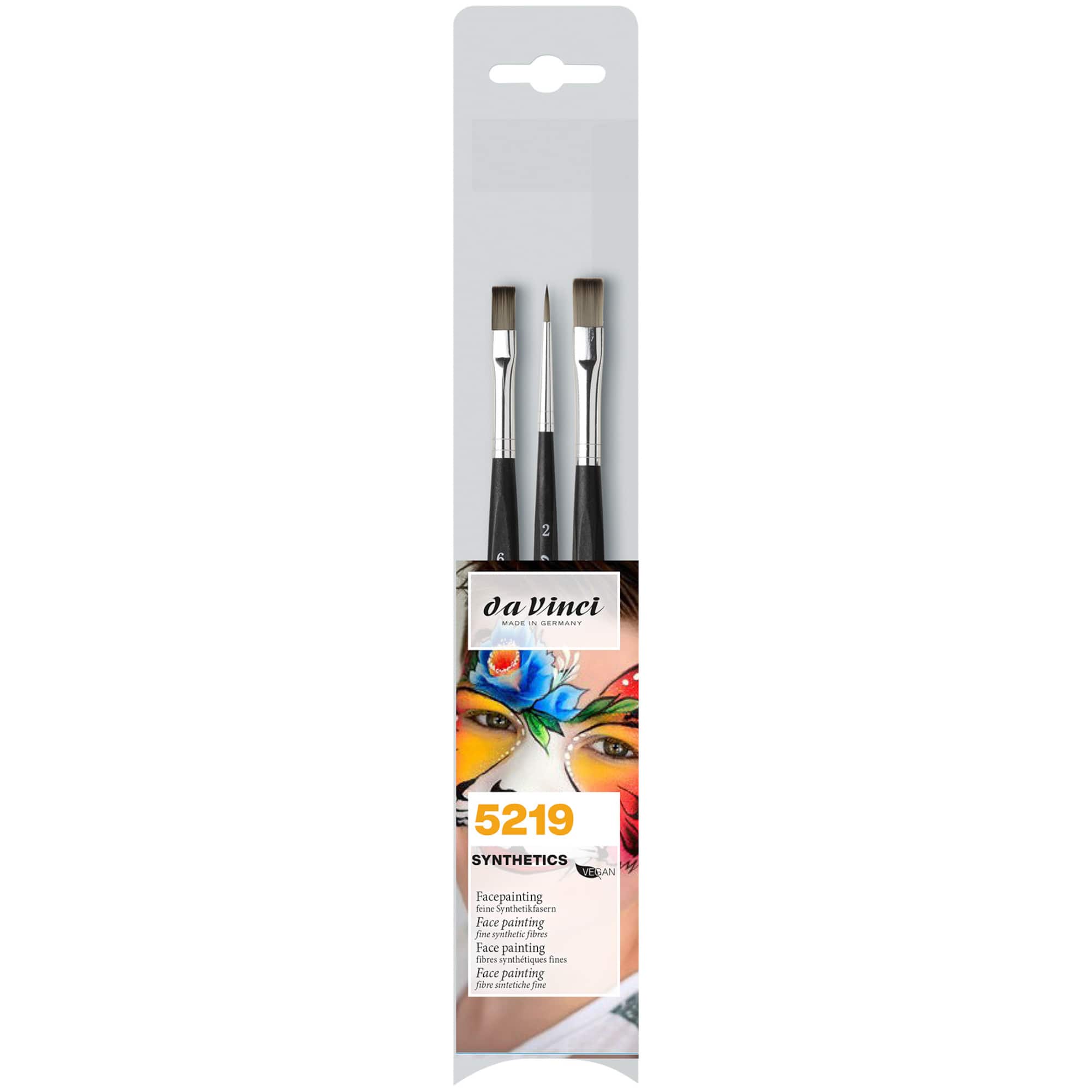 da Vinci SYNTHETICS 3 Piece Face Painting Brush Set